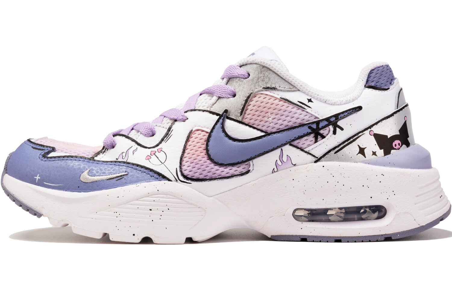 

Кроссовки Air Max Fusion женские с низким верхом, цвет белый/фиолетовый/черный Nike