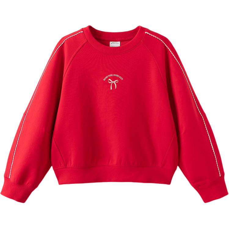 

Детская толстовка с круглым вырезом, средней толщины Asics, 1003 china красный