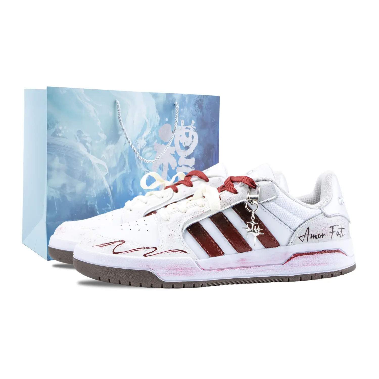 

Adidas ENTRAP Amor Fati・Crimson Star Low top Skateboard Shoes Unisex белый красный