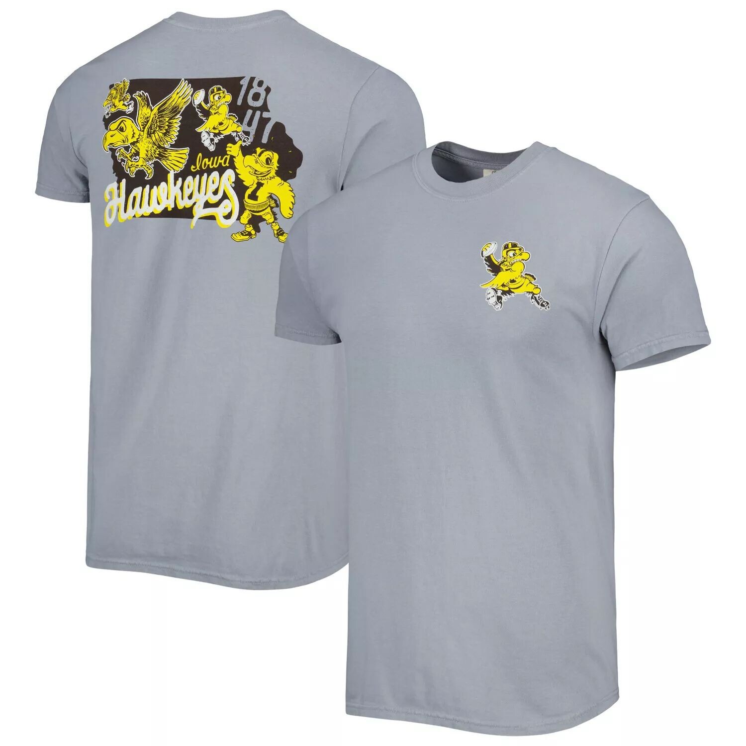 

Мужская графитовая футболка Iowa Hawkeyes Vault State Comfort Comfort