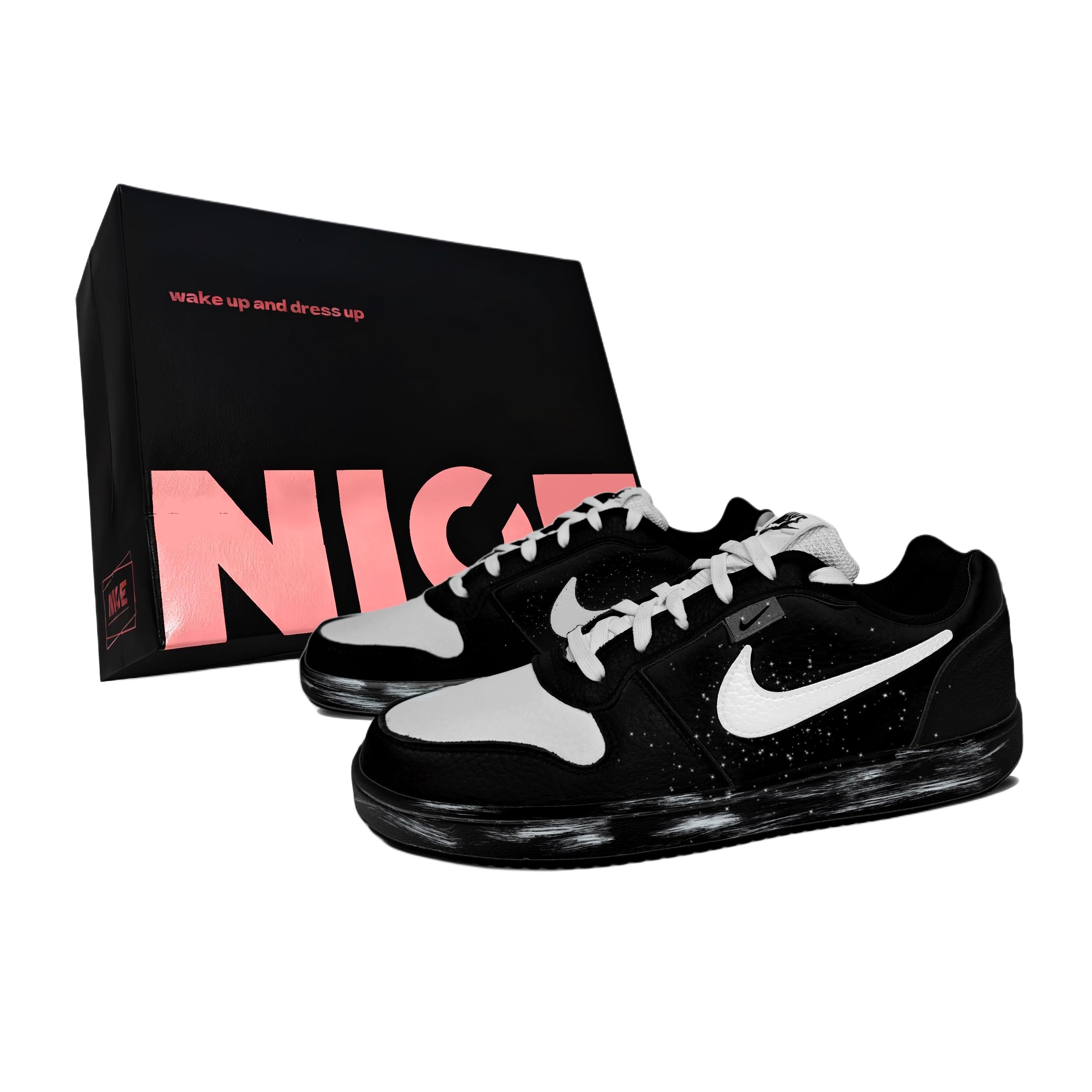 

Nike Eberson night day ld устойчивые к истиранию низкие кроссовки для скейтбординга мужские black