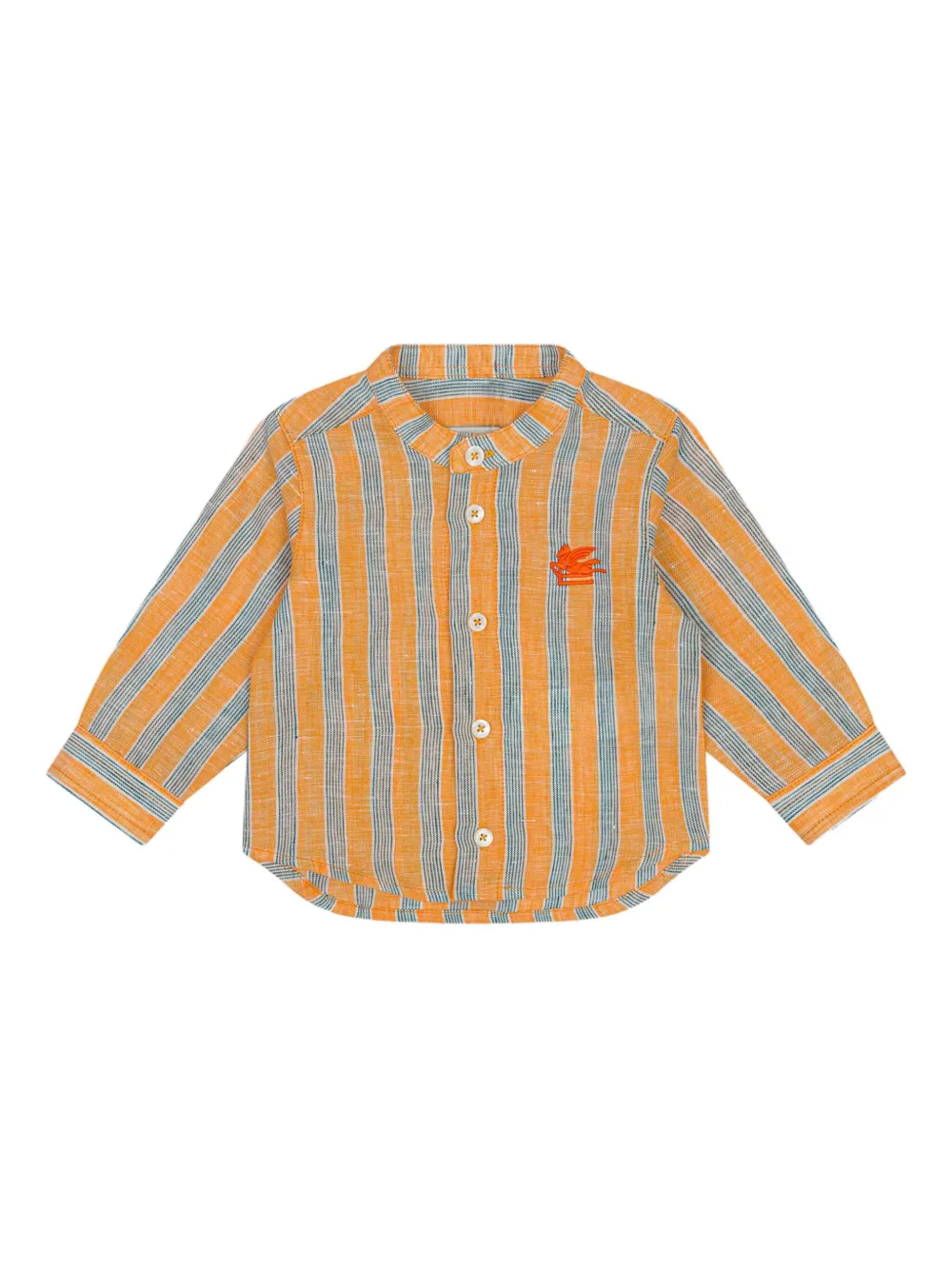 

Льняная рубашка в полоску ETRO KIDS, оранжевый