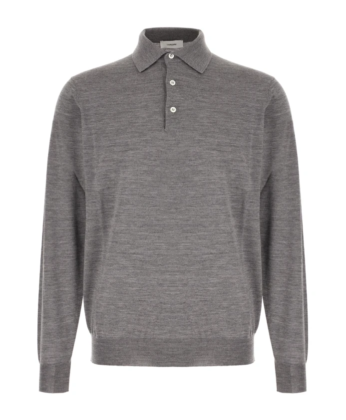 

Классическая мужская рубашка поло Lardini, серый