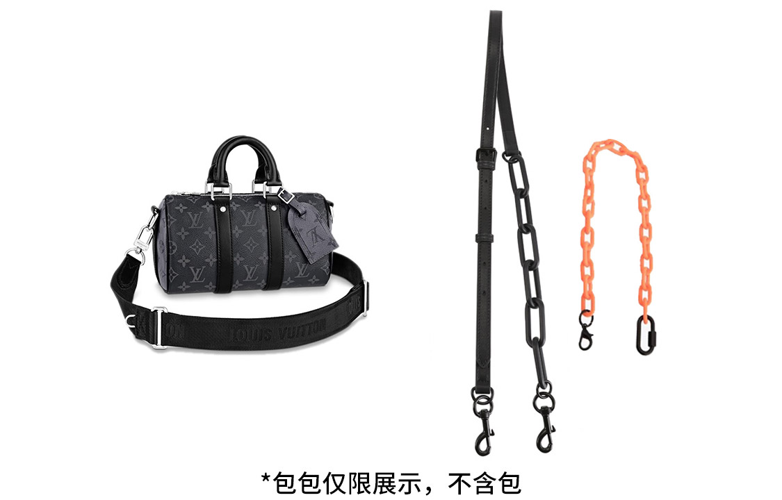 

Luxury Care Artisan Workshop Ремень для сумки, Black Leather & Acrylic Shoulder Strap+Orange & Size Buckle 41cm