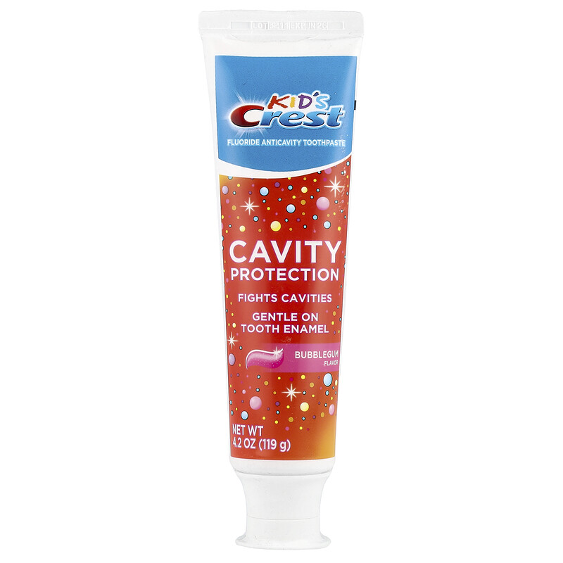 

Crest, Kid's, Cavity Protection, зубная паста с фтором, жевательная резинка, 119 г (4,2 унции)