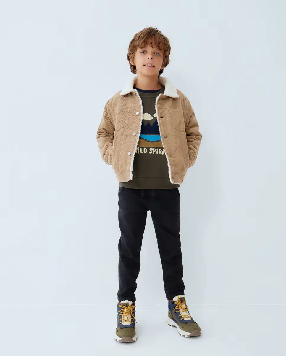 

Плюшевые плоские спортивные штаны для мальчика Kids El Corte Inglés, цвет Plomo