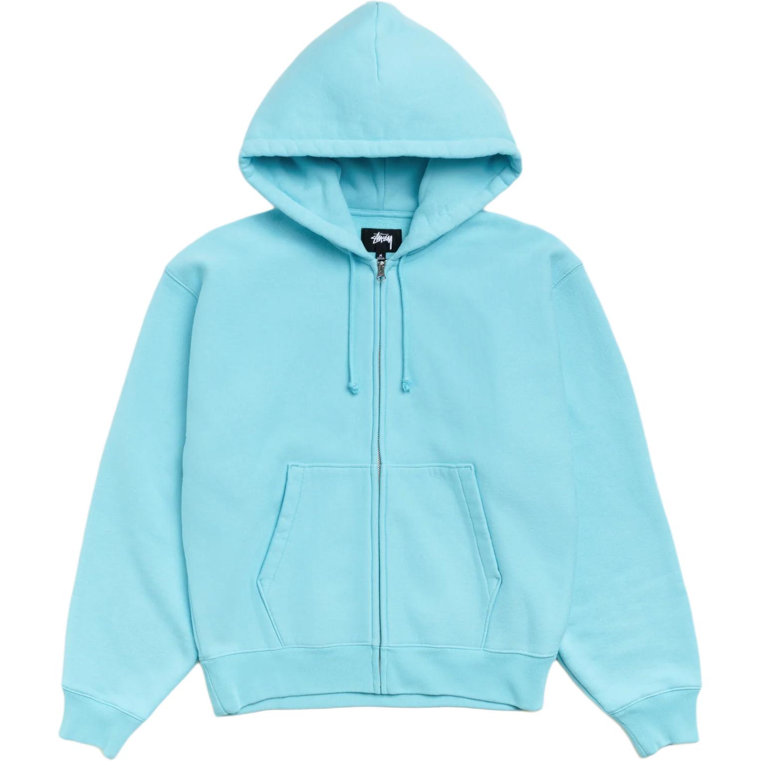 Толстовка SS26 BASIC DIAMOND ZIP HOODIE Unisex Stussy, синий зеленый — фото 3