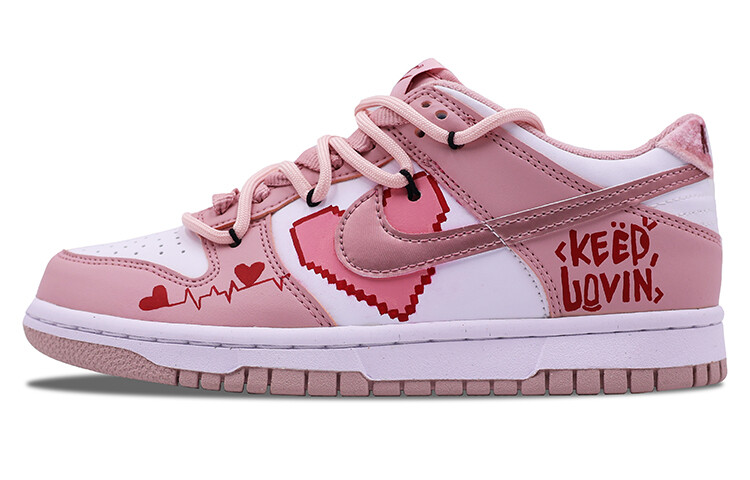 

Кроссовки Nike Dunk Skateboard Shoes Women's Low-Top Pink/White, Розовый, Кроссовки Nike Dunk Skateboard Shoes Women's Low-Top Pink/White