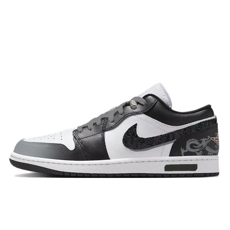 

Jordan Кроссовки Air 1 Cangming Dragon Shadow low top Vintage баскетбольные мужские Black White Gray