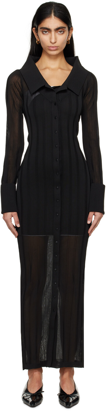 

Черное платье макси Les Sculptures 'La robe Manta' Jacquemus, Черный, Черное платье макси Les Sculptures 'La robe Manta' Jacquemus