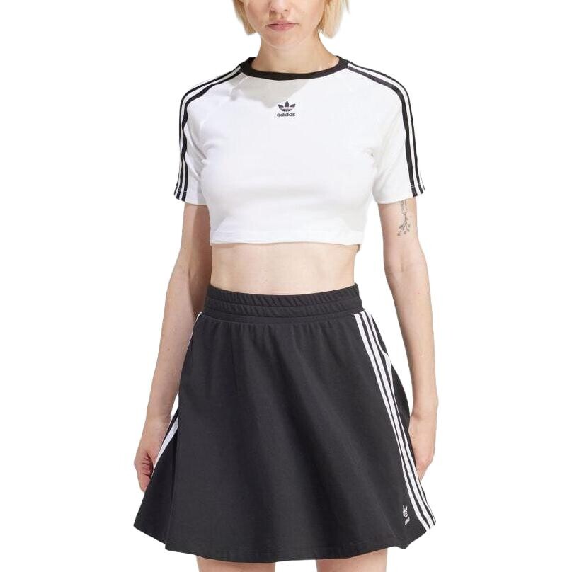 Футболка с тремя полосками, женская, белая Adidas Originals — фото 2