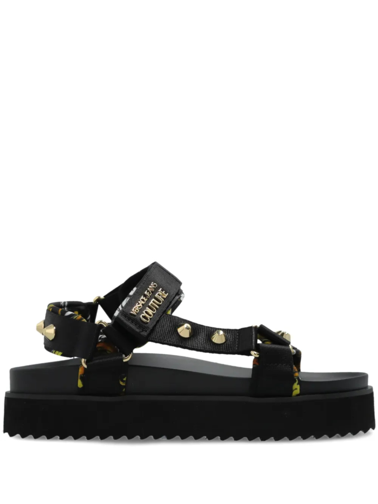 Босоножки с шипами Versace Jeans Couture, черный