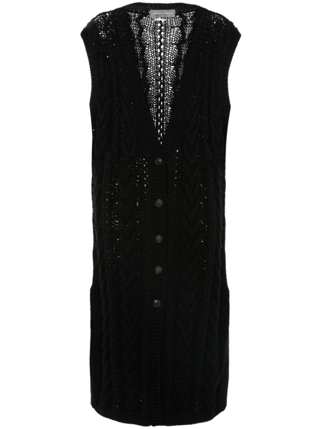 

Alberta Ferretti кардиган без рукавов, черный