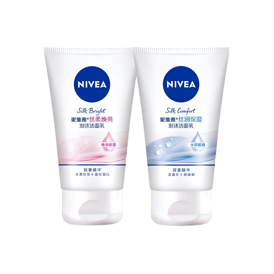 Набор Nivea — Очищающая пенка для умывания с увлажняющим и осветляющим эффектом лосьон набор из 2 штук очищение 100г+100г — фото 3