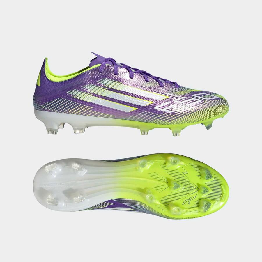 ADIDAS Футбольные бутсы женские/мужские FG - F50 Pro фиолетово-желтые — фото 2