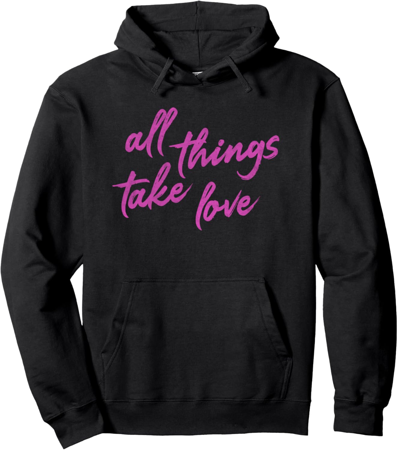 

Худи All Things Take Love с розовой надписью, черное Trendy Apparel, Черный, Худи All Things Take Love с розовой надписью, черное Trendy Apparel