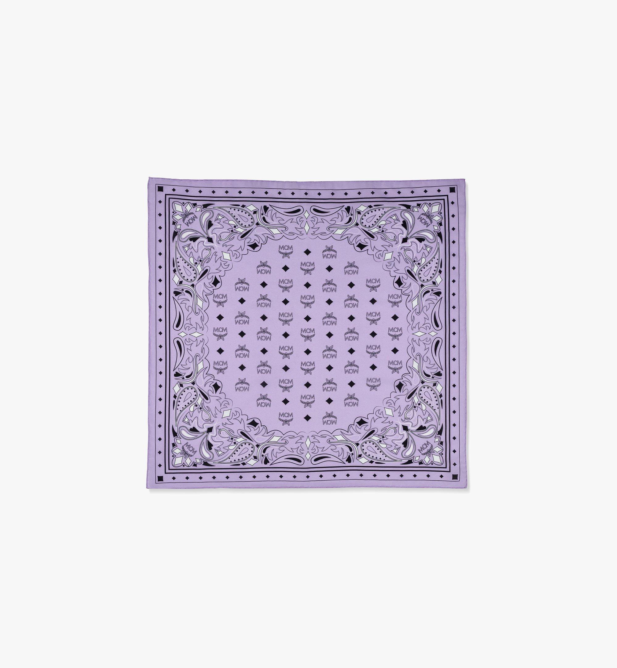 

Шарф-бандана с монограммным принтом MCM, цвет purple rose