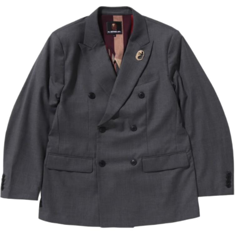 

A BATHING APE Двубортный блейзер Bape, Gray GYX