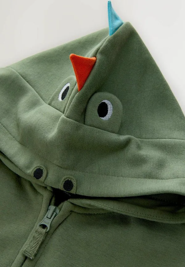 Толстовка на молнии стандартного кроя с характерным рисунком Next, Khaki Green — фото 2