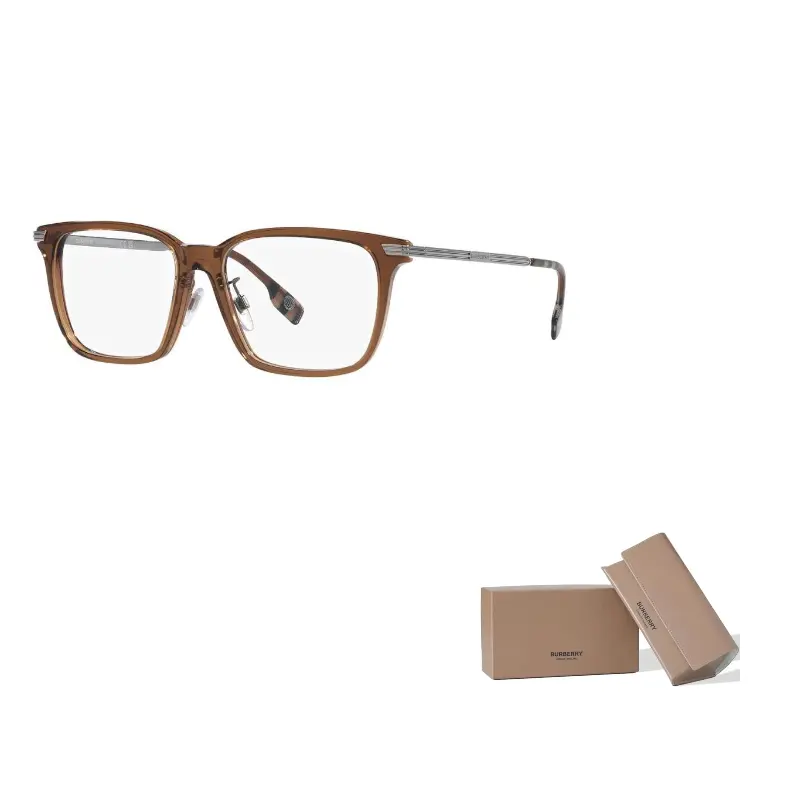 

Burberry Ацетатные металлические квадратные очки унисекс коричневые, Brown