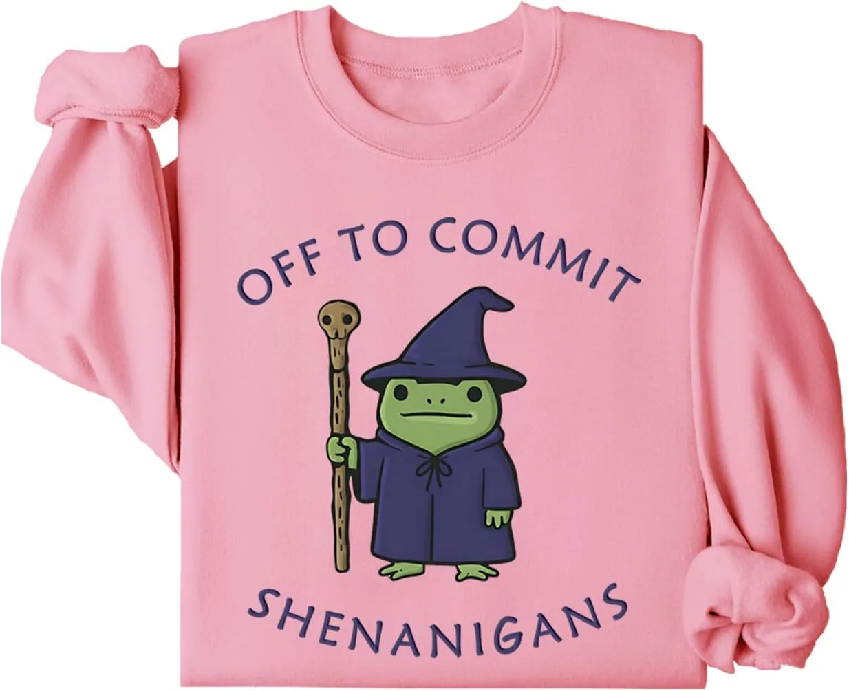 

Толстовка с капюшоном Off to Commit Shenanigans Wizard Frog