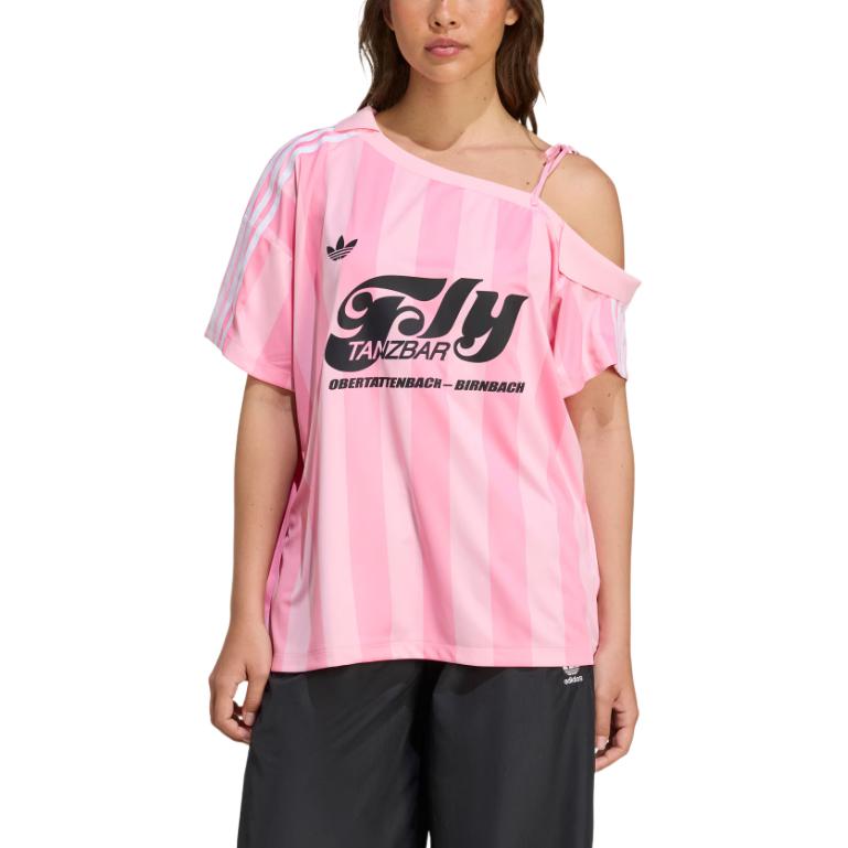 Adidas Originals Футболка SS25 OFF SHOULDER JERSEY Soccer Jersey Women's Pink/Light Pink — фото 3
