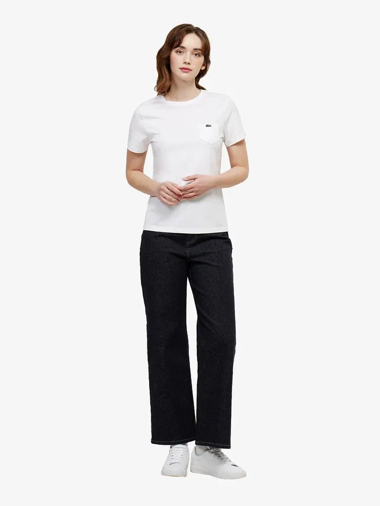 Футболка LACOSTE Basic, White — фото 4