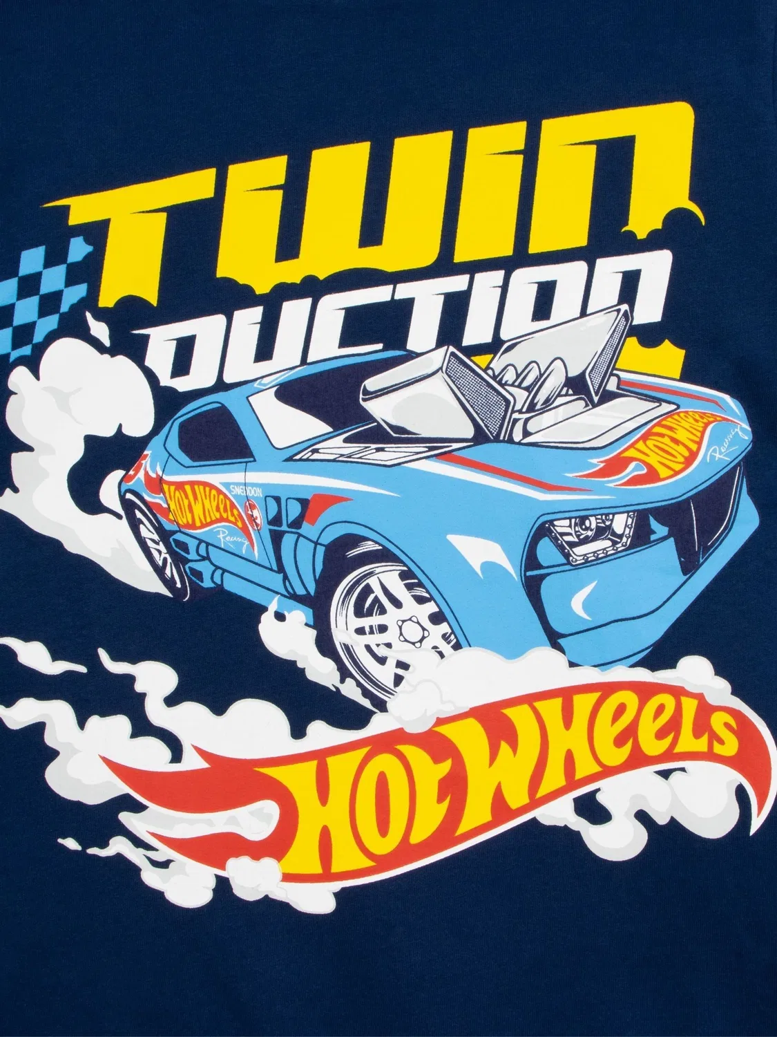 Худи с принтом гоночной машины Hot Wheels Character, синий — фото 2