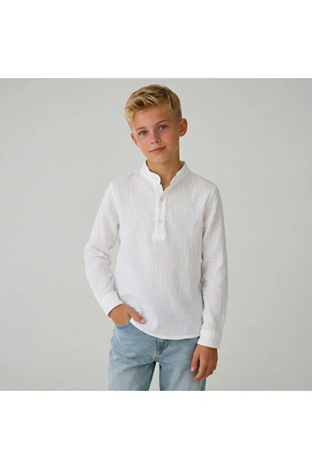 Детская рубашка для мальчиков хлопковая Basics Nr Narrengi, Nude Color