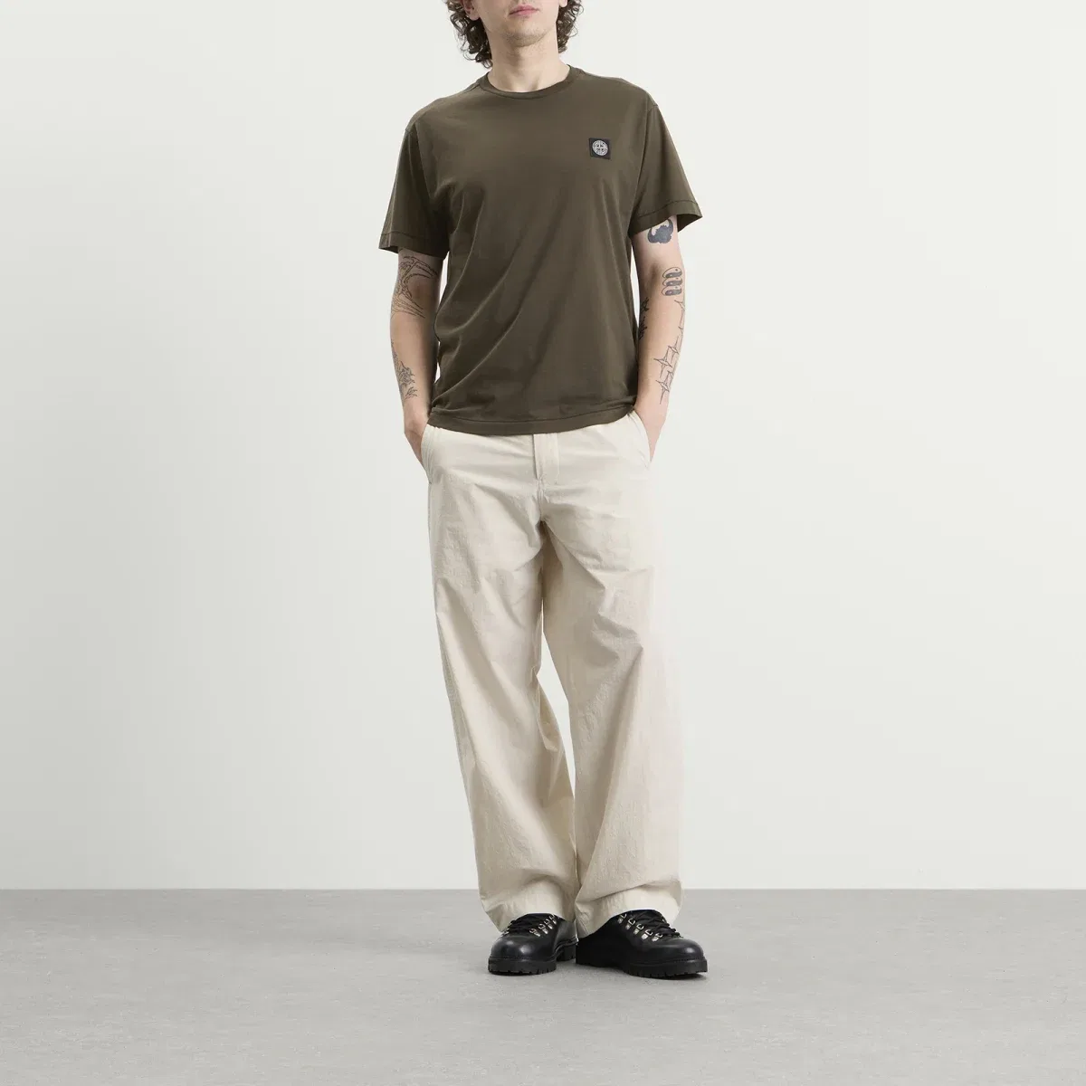 Футболка с патчем Stone Island, Charcoal — фото 4