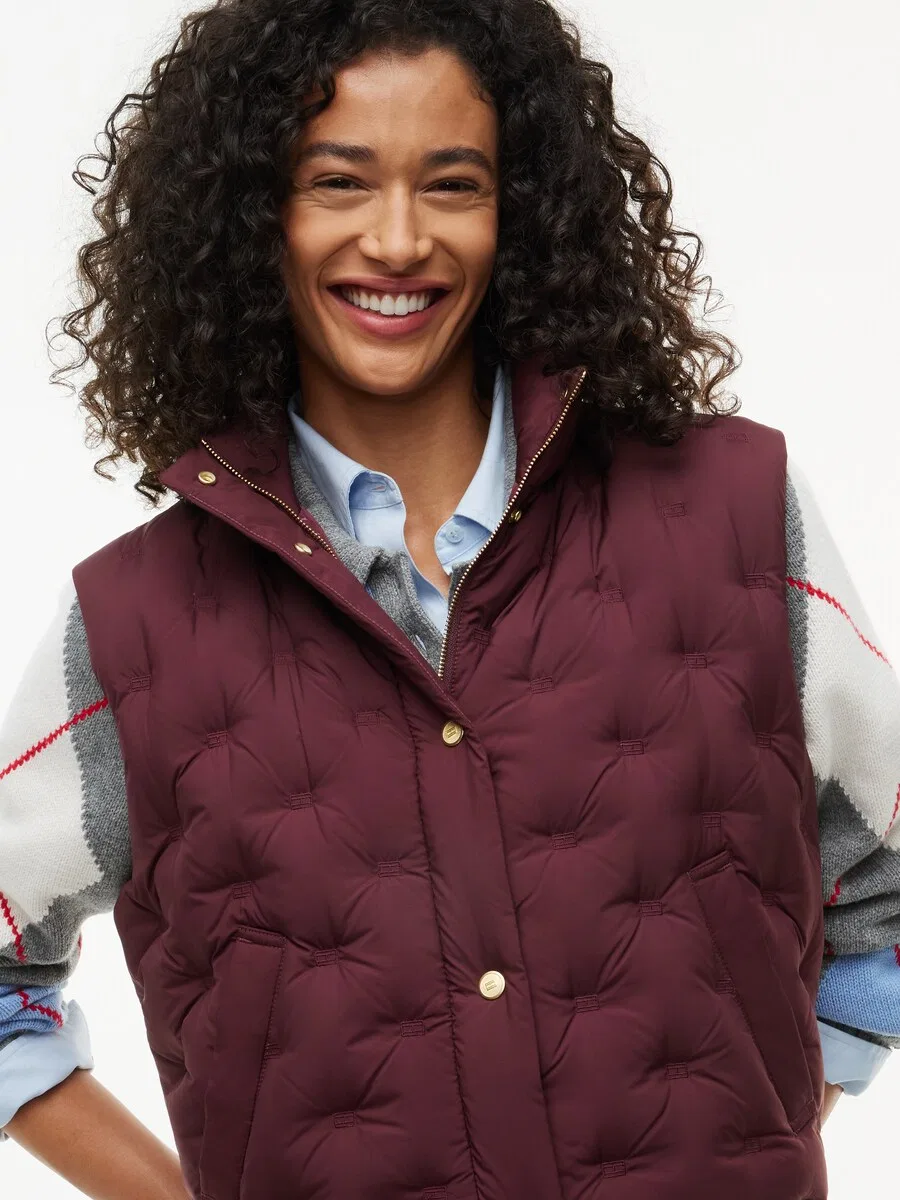 Жилет TOMMY HILFIGER винно-красного цвета — фото 3