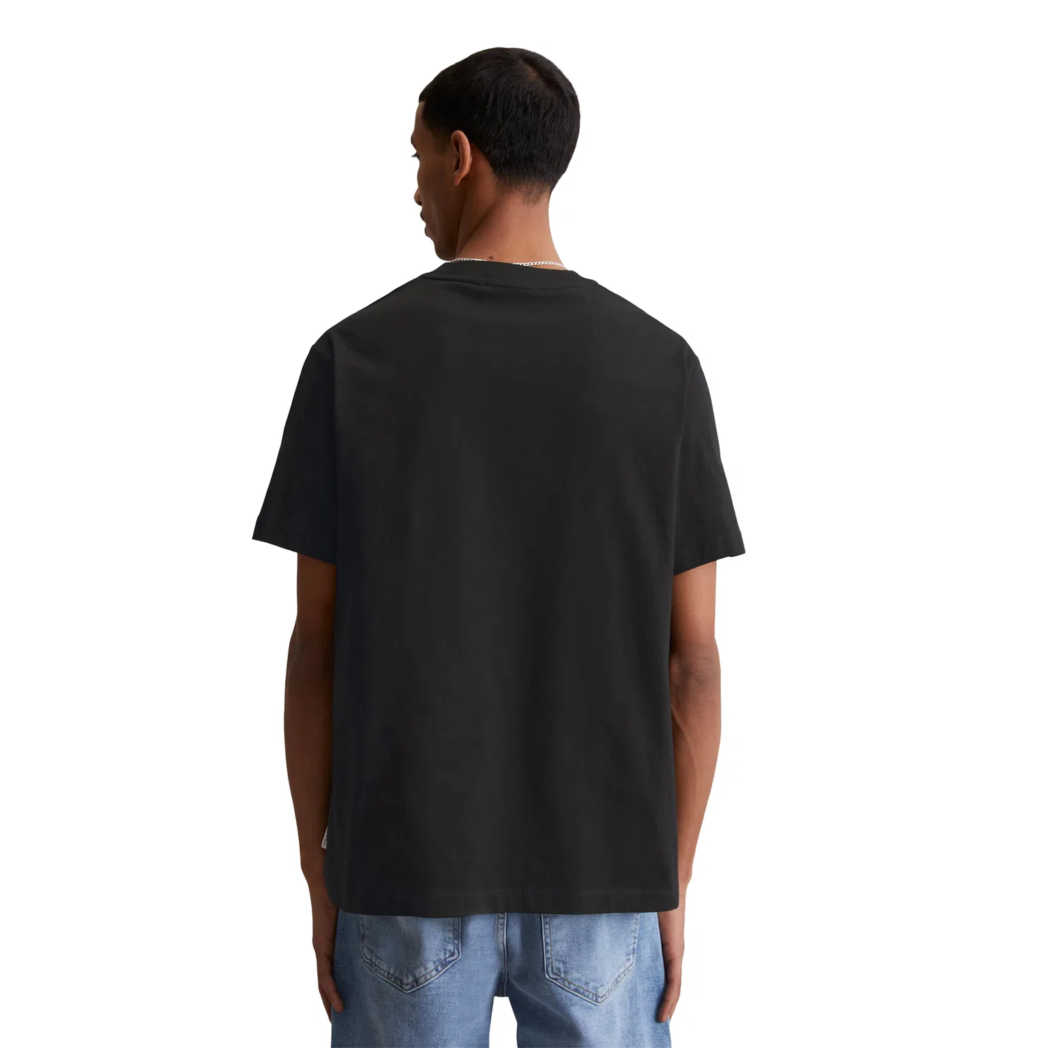 Детская хлопковая футболка с лейблом спереди Marc O'Polo DENIM, Black — фото 2