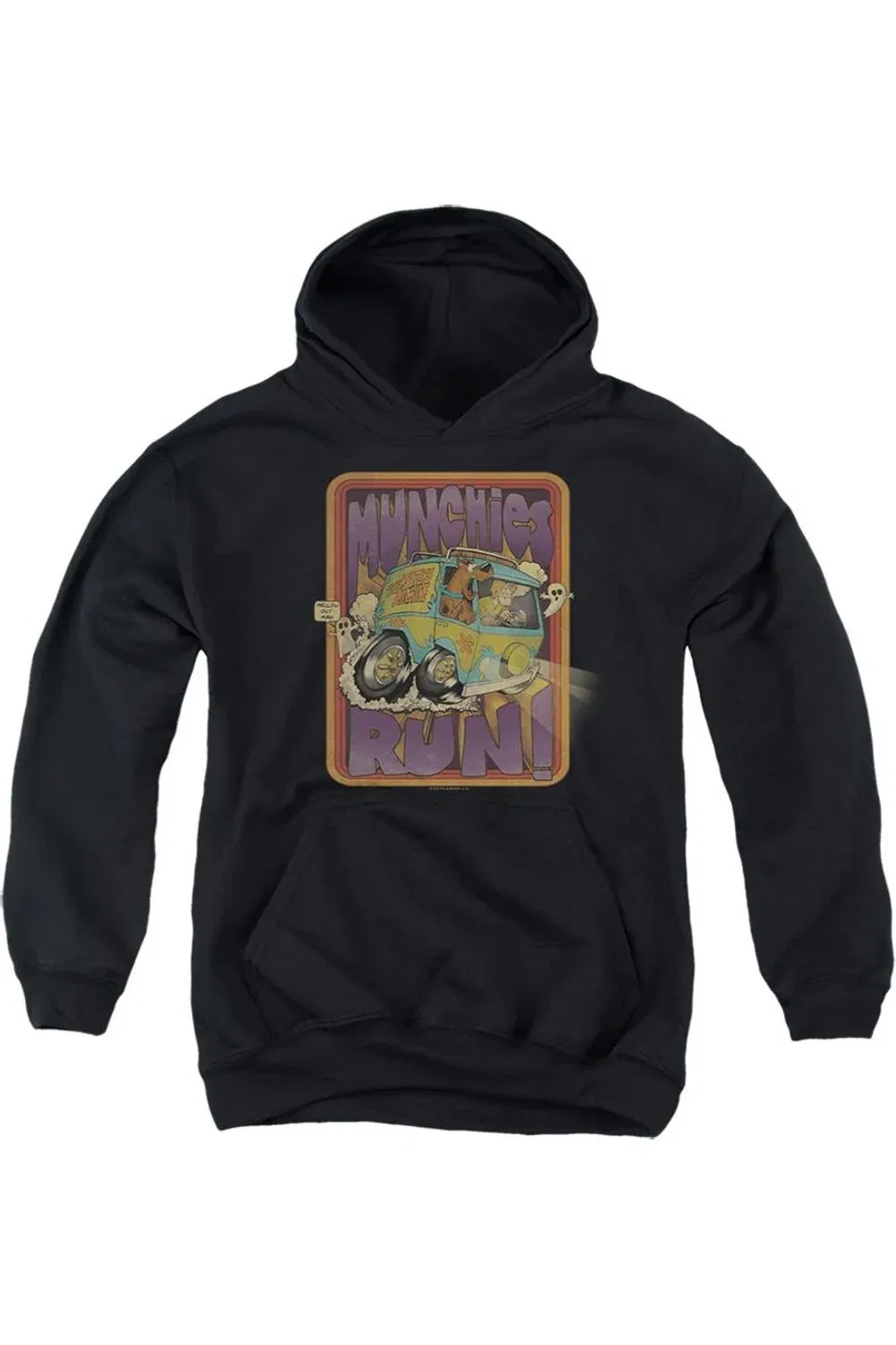 Детское худи с капюшоном Scooby Doo Munchies Run Gildan, черный