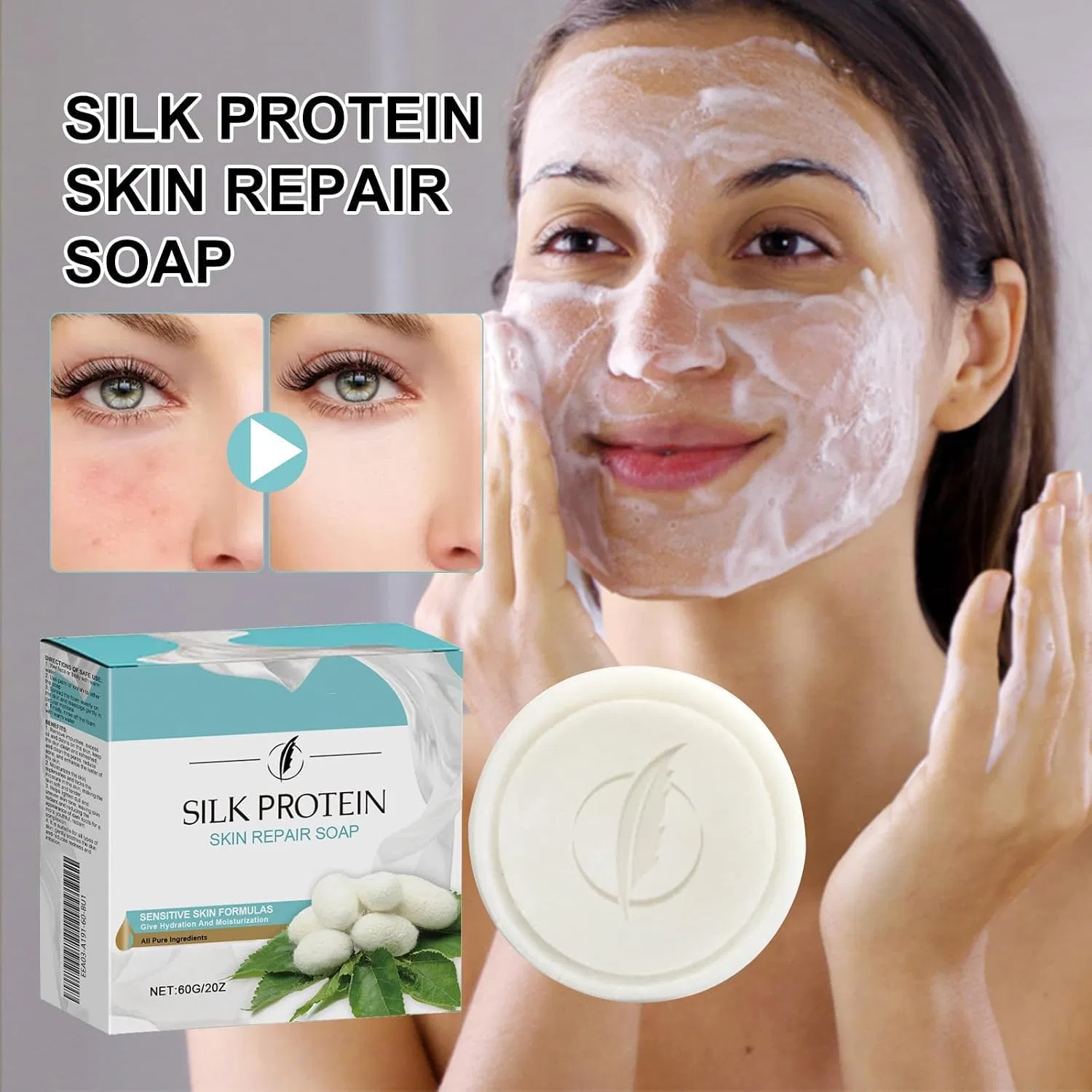 Мыло для восстановления кожи Brightening Repair Soap, POLGDW, 1 шт — фото 3