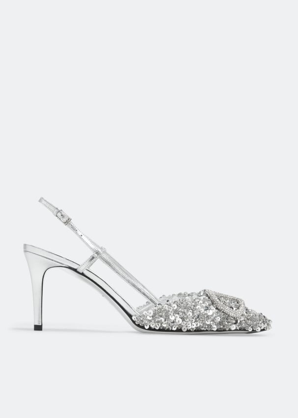 

Туфли VALENTINO GARAVANI VLogo Signature sequin pumps, серебряный, Серый, Туфли VALENTINO GARAVANI VLogo Signature sequin pumps, серебряный