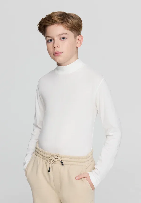 Комплект из двух лонгсливов, однотонный, Pack 2 - long sleeved top, Terranova, белый, синий — фото 2