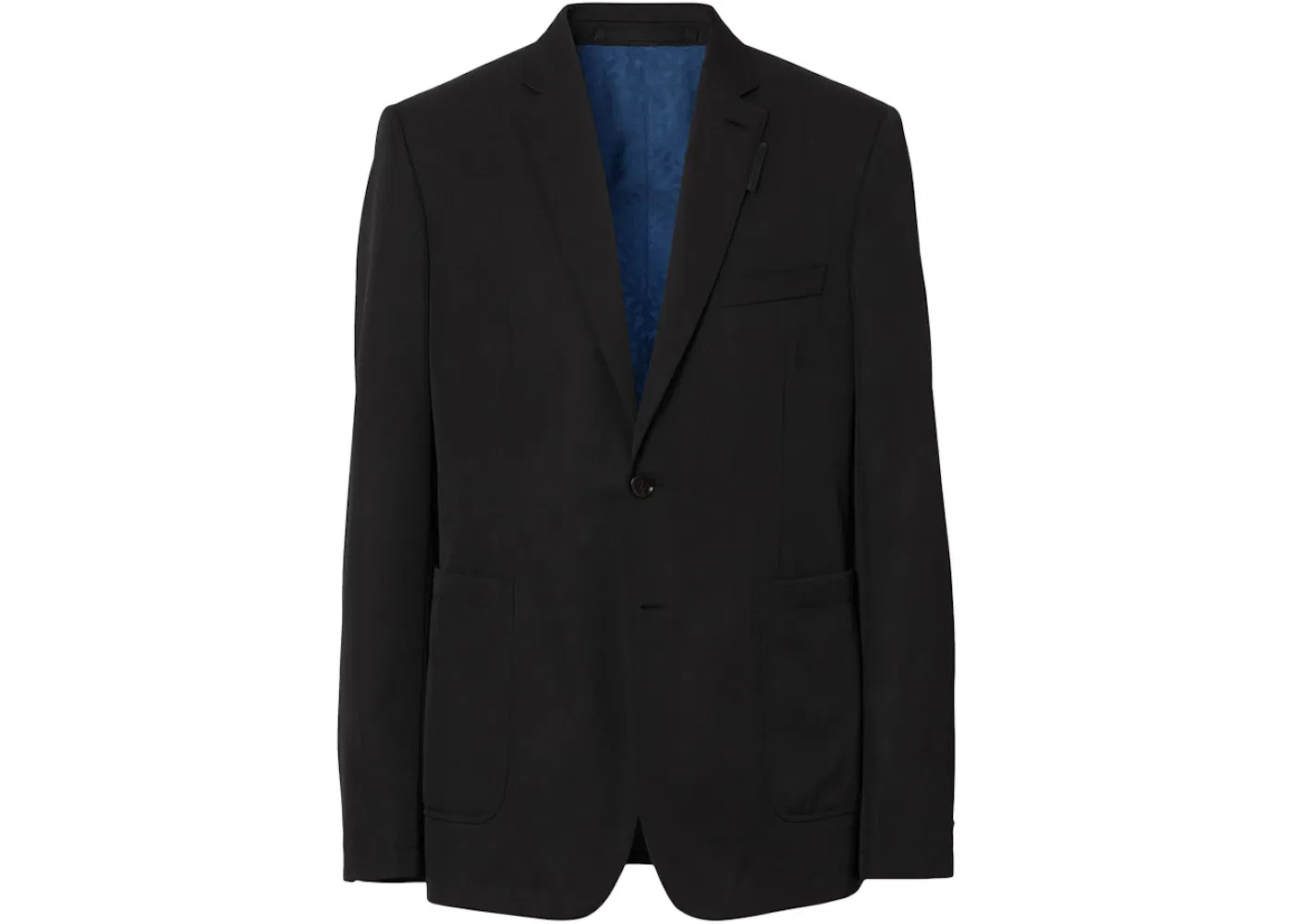 Мужской пиджак из шерстяной смеси приталенный Burberry, Black Blue