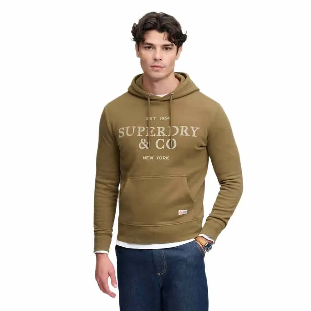 Мужское худи свободного кроя 1954 Company Superdry, Brown