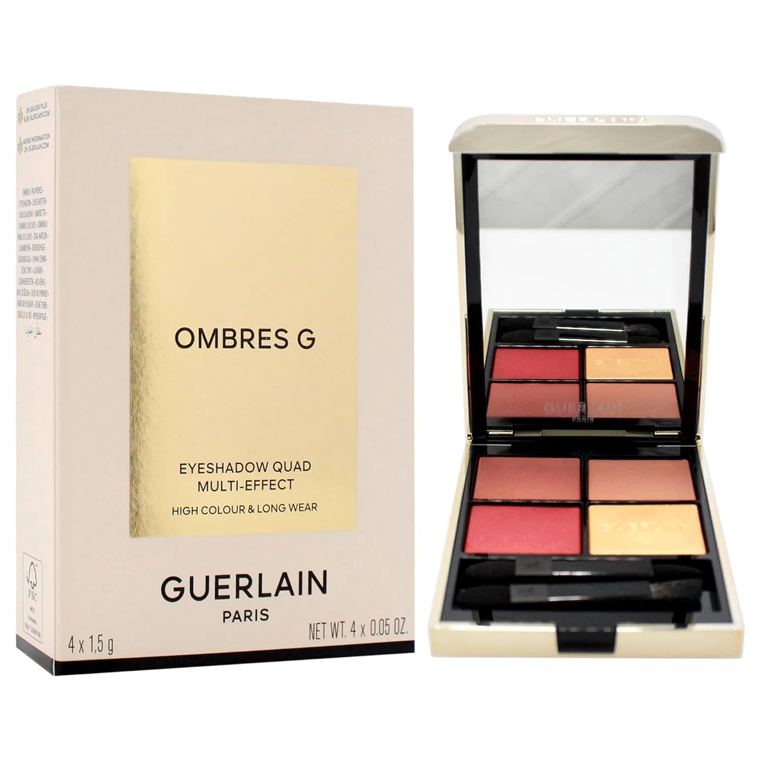 Палетка теней для век Guerlain Ombres G #214 Exotic Orchid, 6 г, Cranberry — фото 3