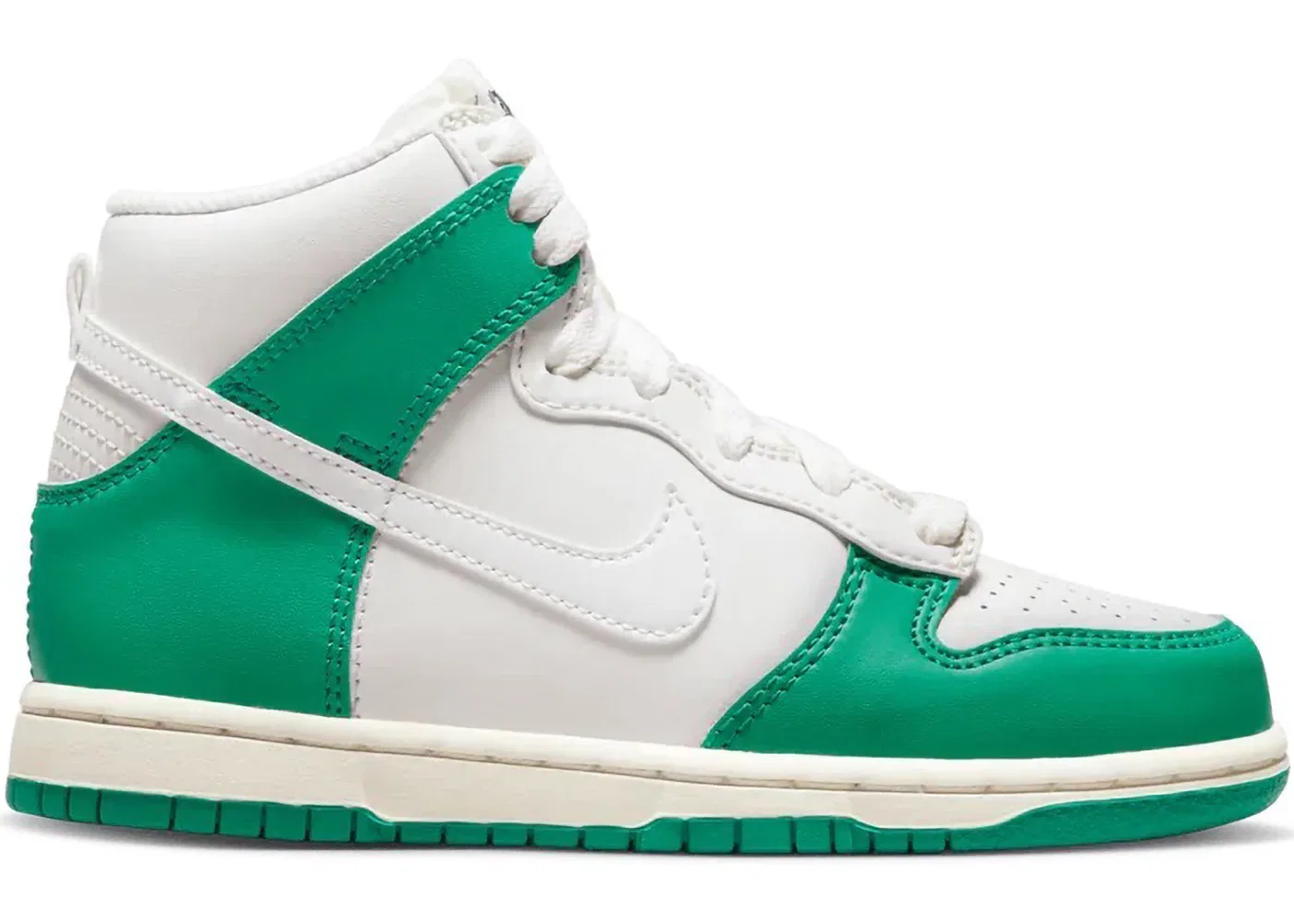 Детские кроссовки для мальчиков высокие Nike Dunk High, Phantom/Stadium Green/Black/Sail