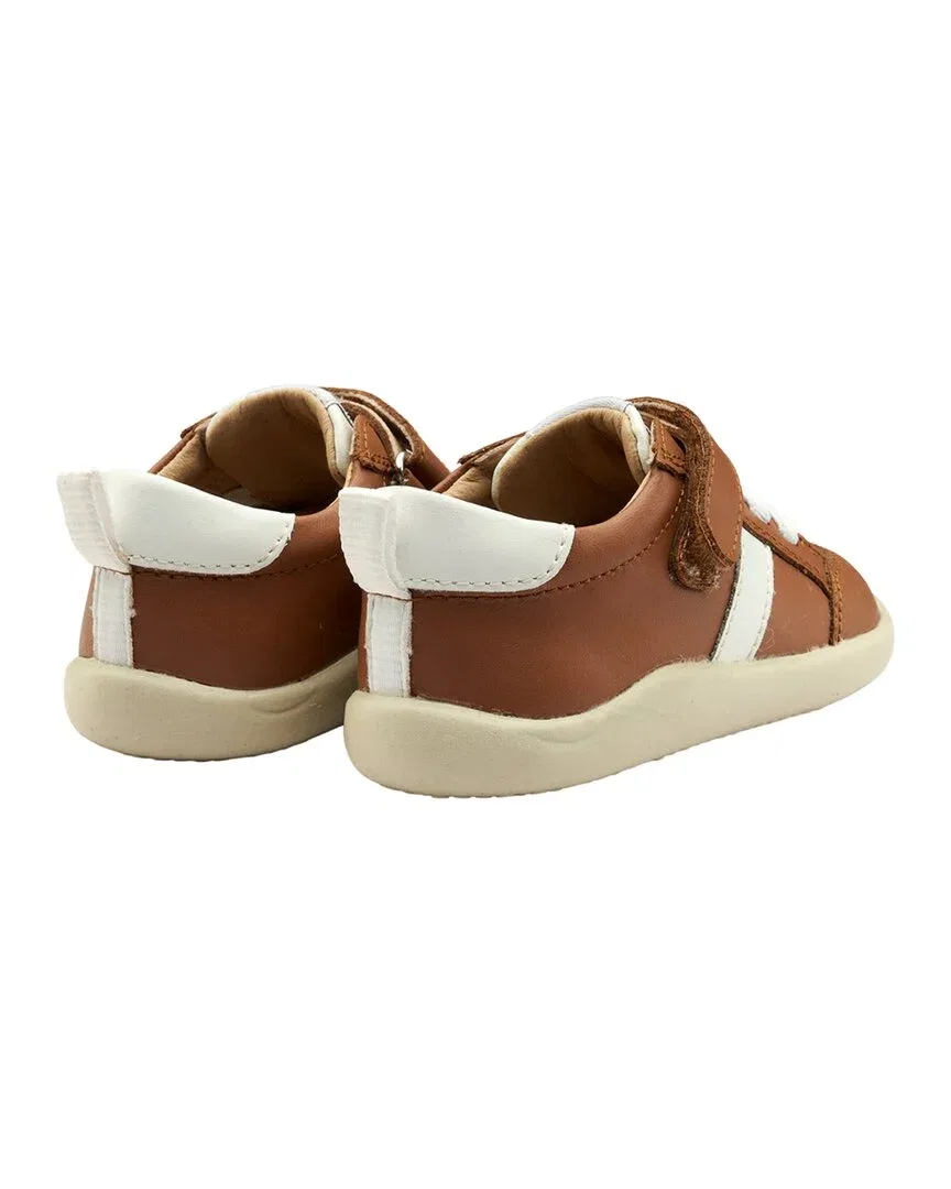 Детские кожаные кроссовки на липучке Oldsoles Retro Ground Old Soles, коричневый — фото 2