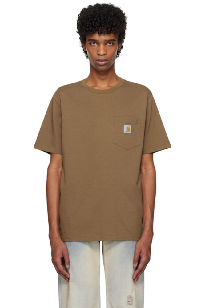 

Футболка с коричневым карманом Carhartt Work In Progress