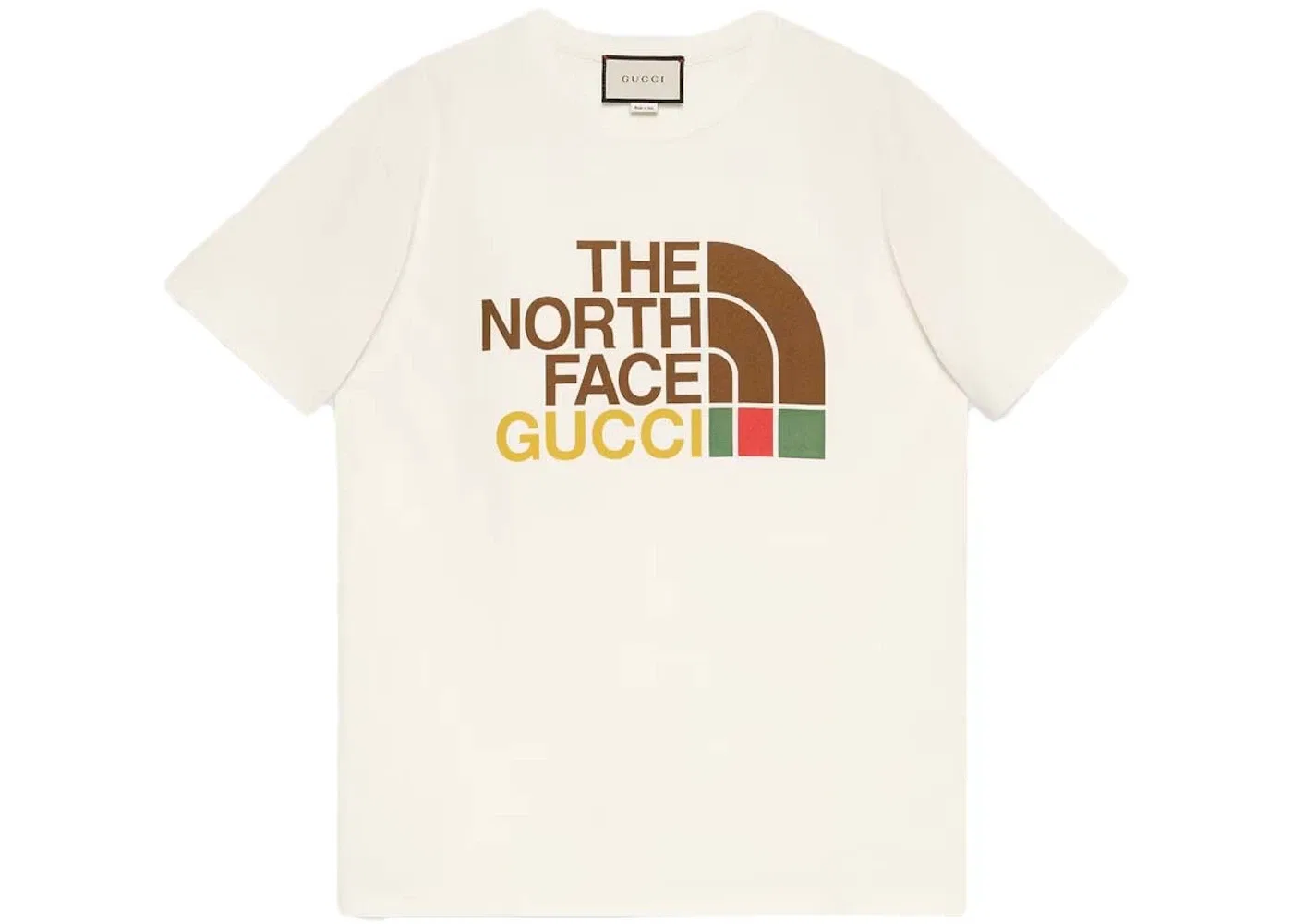 Женская футболка с принтом Gucci x The North Face Cotton T-shirt Gucci, White