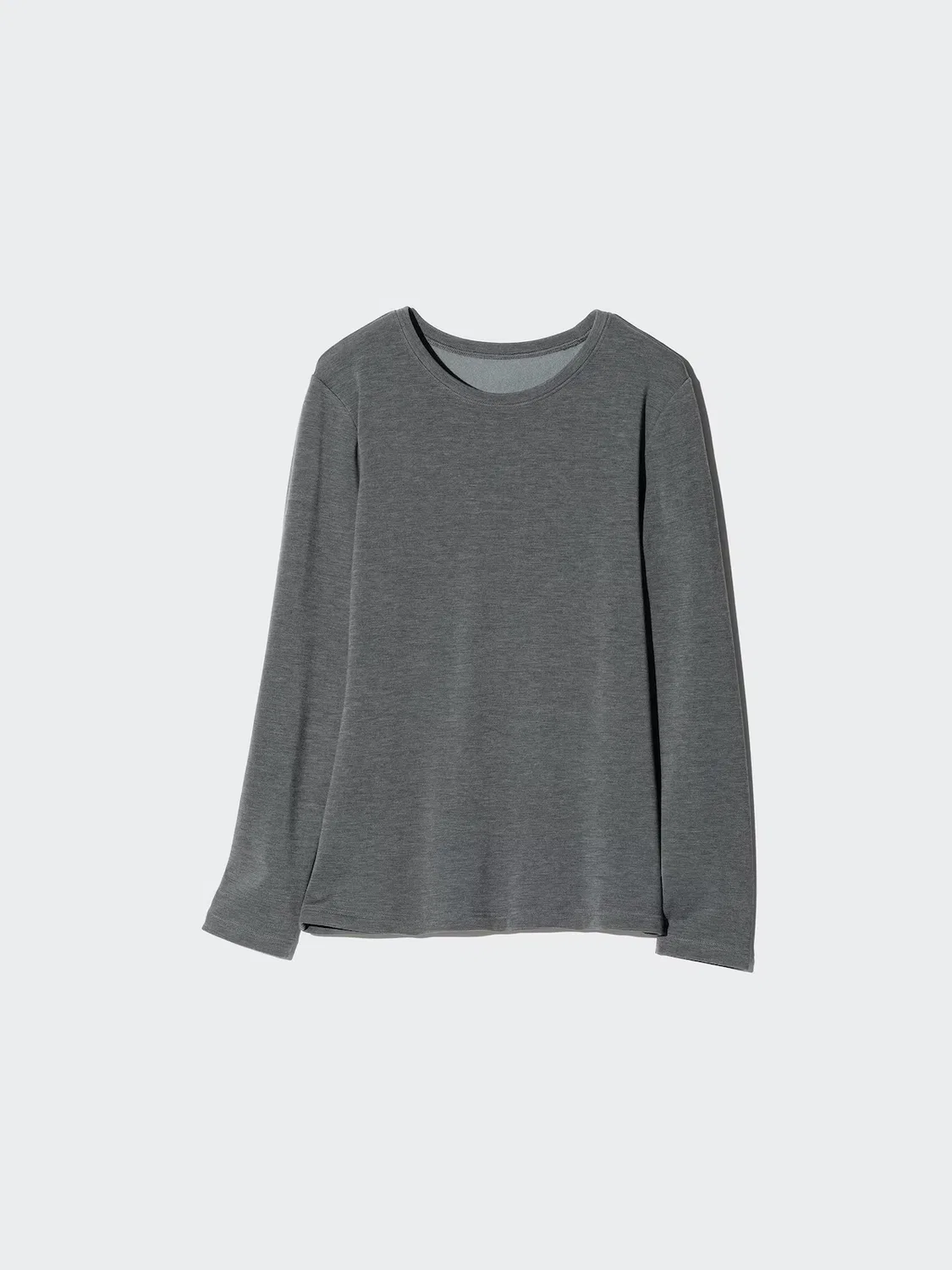Футболка Uniqlo Heattech, с длинным рукавом, темно-серый — фото 2