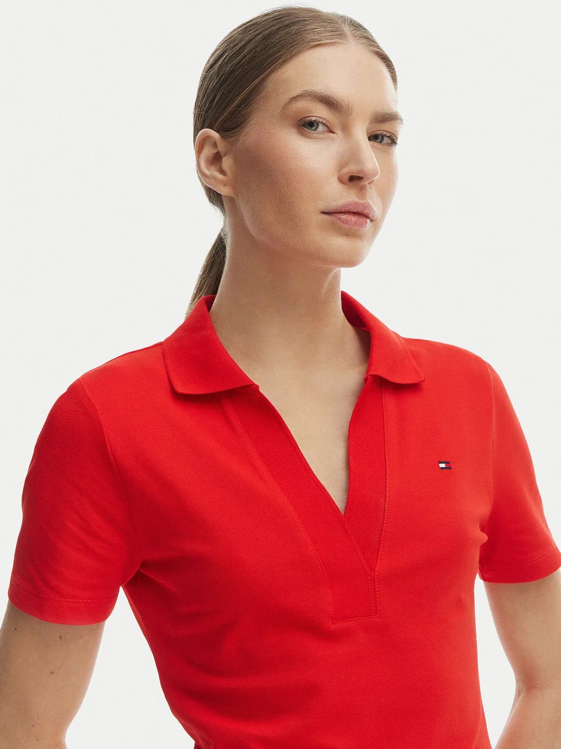 Женское платье приталенного силуэта на каждый день Tommy Hilfiger, красный — фото 4