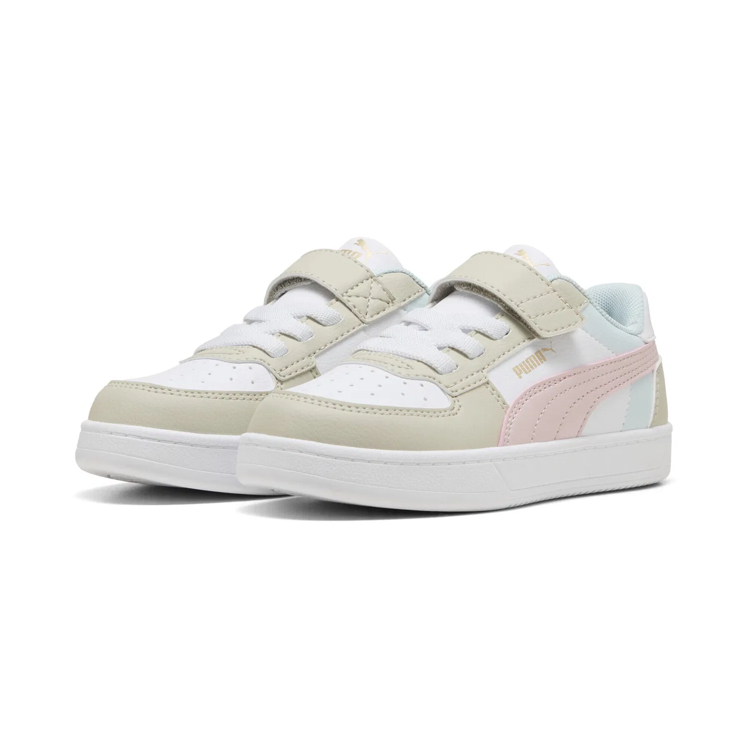 Детские кроссовки с застежкой-липучкой Caven 2.0 Block Puma, Beige Rosa Weiss