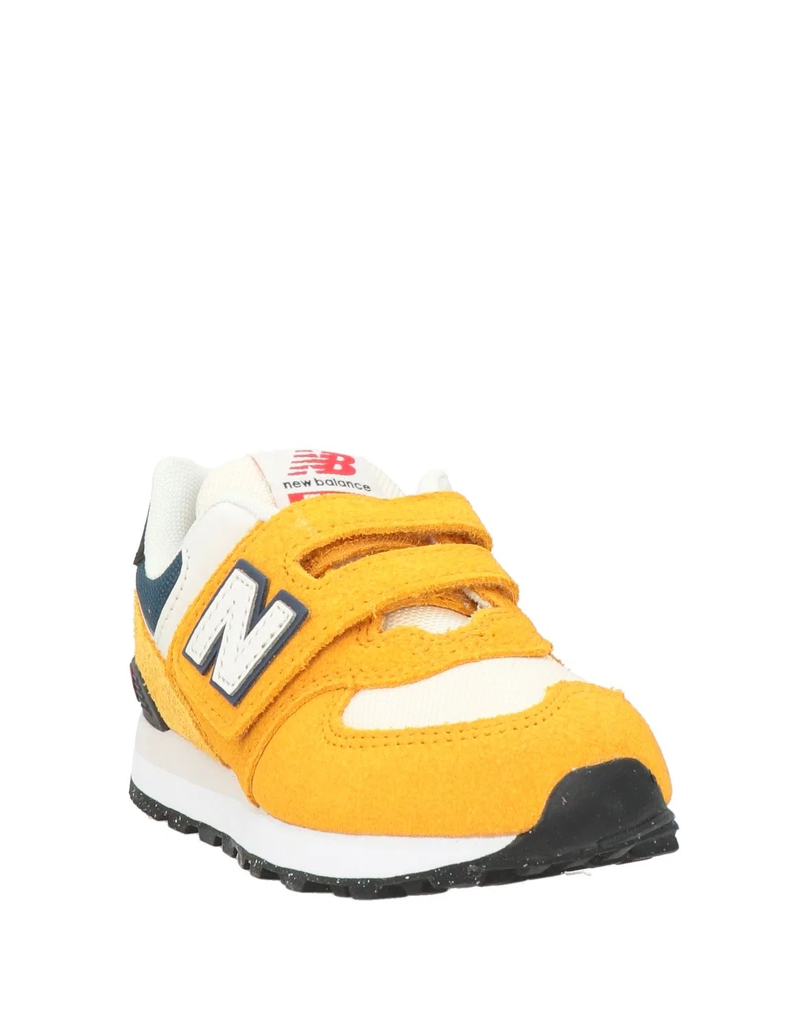 Детские кроссовки для девочек с замшевыми вставками New Balance, оранжевый — фото 2