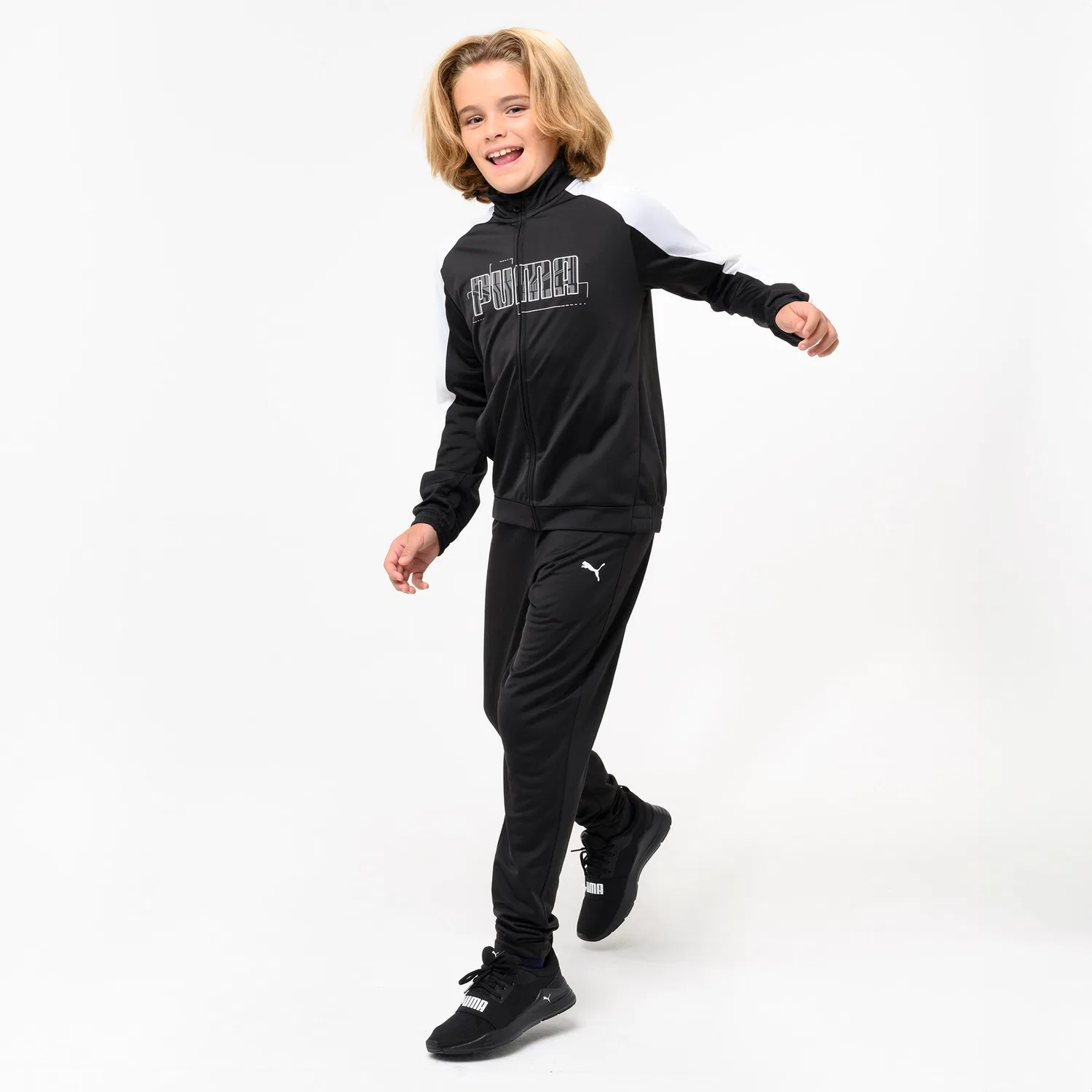 Детский спортивный костюм Puma, Цвет: Schwarz / Weiss