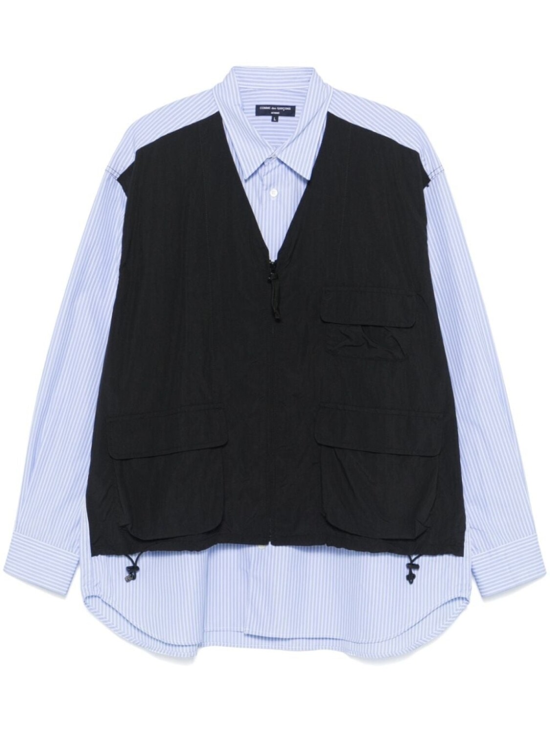 

Comme des Garçons Homme полосатая рубашка, синий