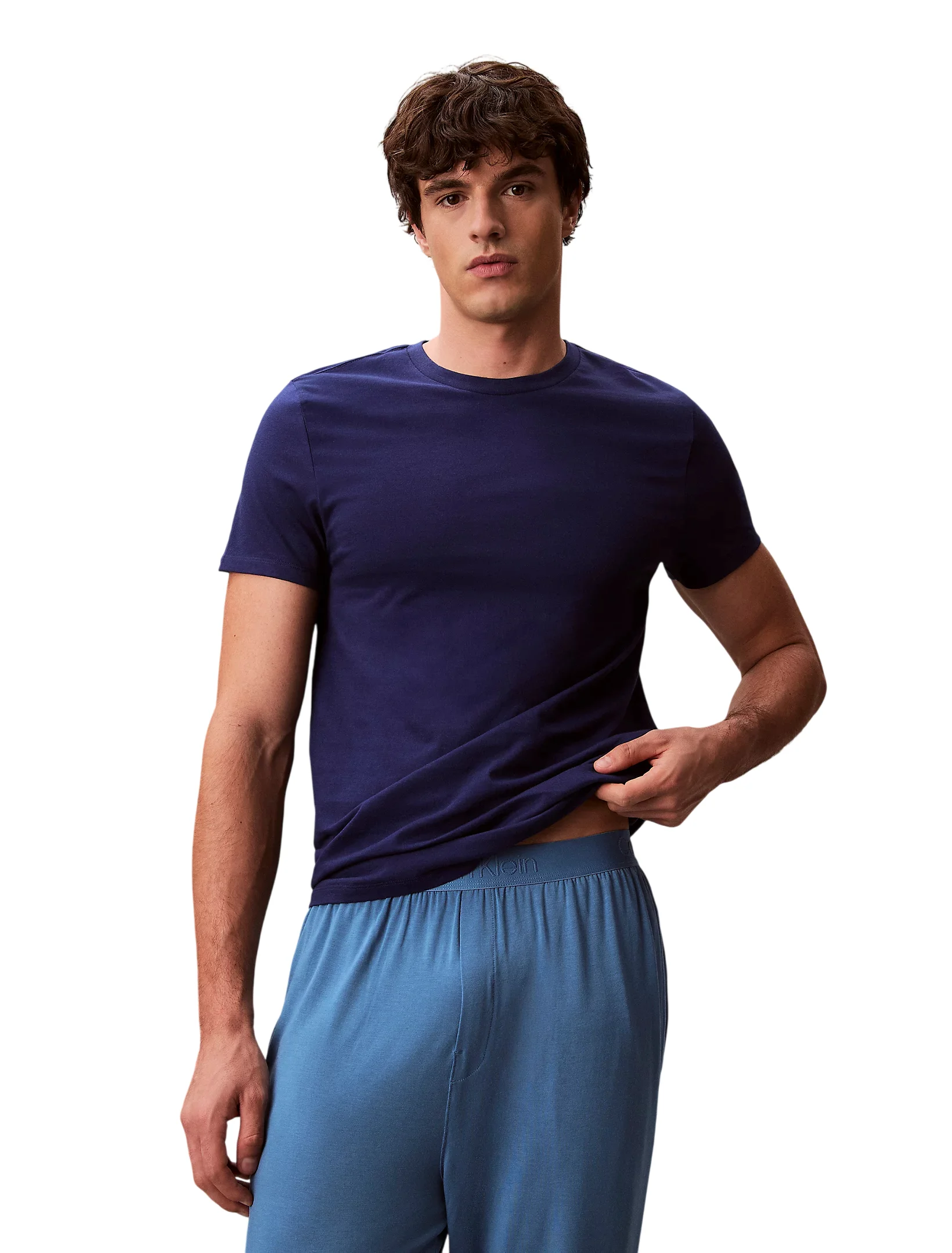 Комплект футболок Calvin Klein Crew Neck 3 шт, темно-синий/голубой/синий — фото 2